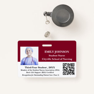 Modern Customise  Student Nurse ID Badge