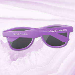 Modern Customised Family Reunion Purple Plastic Sunglasses