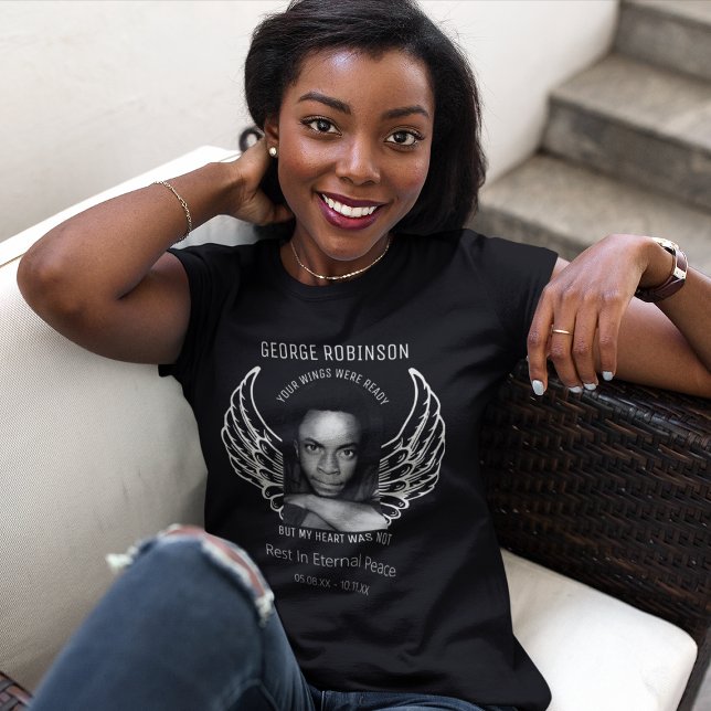 Modern Customised Photo Memorial T-Shirt (Creator Uploaded)