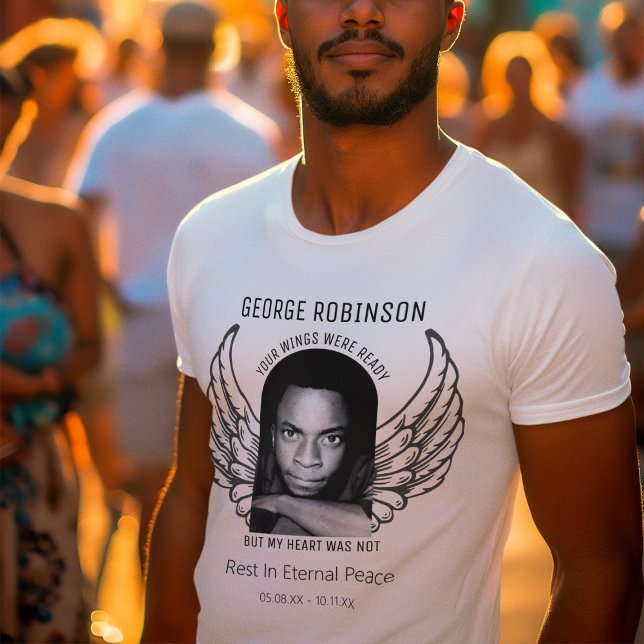 Modern Customised Photo Memorial T-Shirt (Creator Uploaded)