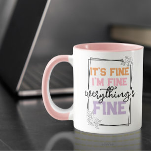 Modern Customised Typography Quote Colourful Fonts Mug