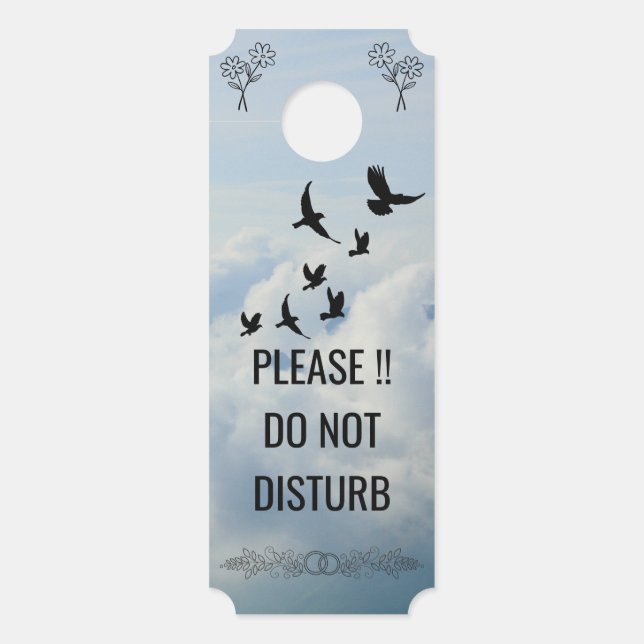 Modern Customize  Do Not Disturb Door Hanger (Front)