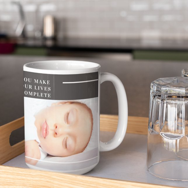 Modern Cute Baby Photo | Beauty Quote Coffee Mug (Creator Uploaded)