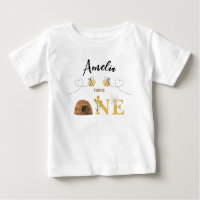 Modern Cute Bee First Birthday