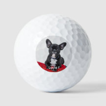 Modern Cute Black French Bulldog Golf Balls
