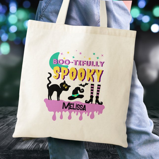 Modern Cute Boo-tifully Spooky Tote Bag (Creator Uploaded)