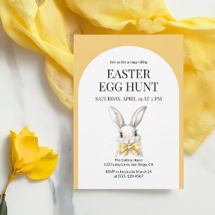 Modern Cute Bunny Easter Egg Hunt Rabbit Arch  Invitation