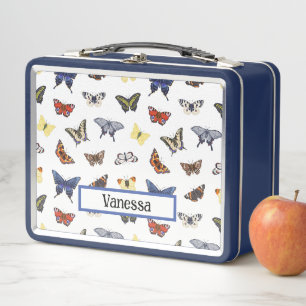 Modern Cute Butterfly  Metal Lunch Box
