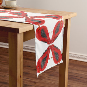 Modern cute cardinal Christmas Long Table Runner