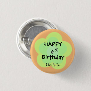 Modern cute Colourful Daisy flower pattern 3 Cm Round Badge