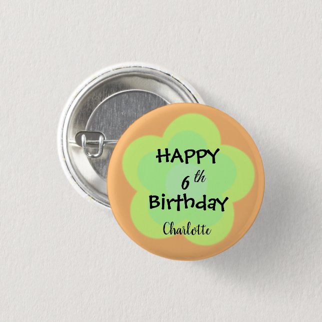 Modern cute Colourful Daisy flower pattern 3 Cm Round Badge (Front & Back)