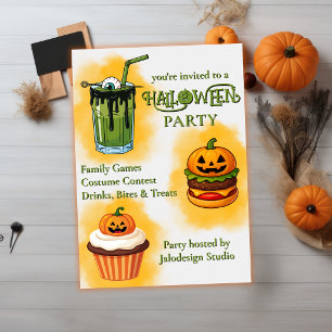 Modern Cute Corporate Halloween Party Invitation