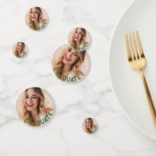 Modern Cute Custom Photo Graduation Party Confetti