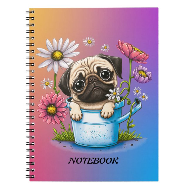 Modern Cute Dog  Notebook (Front)