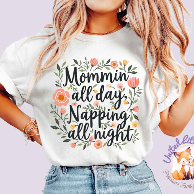 Modern Cute Floral Mother's Day, Cute Botanical T-Shirt (Creator Uploaded)