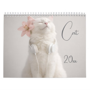 Modern Cute Funny Pet  Cat Photos  Calendar