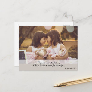 Modern Cute Girly Spiritual Bible Verse Postcard