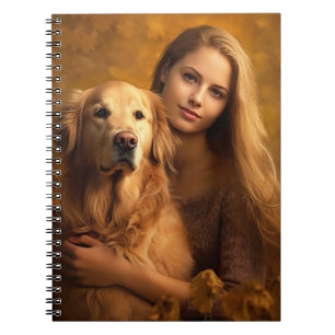 Modern Cute golden retriever Best Dog Mum Ever Notebook