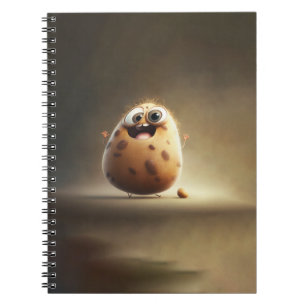 Modern Cute Happy Potato in the Garden Gift Notebook