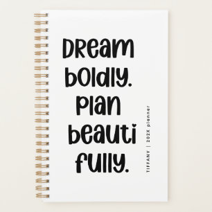 Modern Cute Inspiration Personalised Name Year Planner