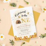 Modern Cute It’s so sweet to bee first birthday Invitation<br><div class="desc">Modern cute it’s so sweet to bee first birthday Invitation</div>