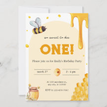 Modern Cute It’s so sweet to bee first birthday 