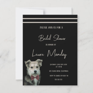 modern cute mongrel dog Bridal Shower Invitation