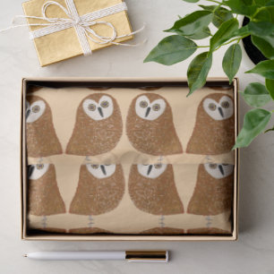 Modern cute northern saw-whet owl tissue paper