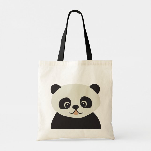 Modern Cute panda bear illustration Tote Bag (Back)