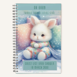 Modern Cute Pastel Bunny Notebook