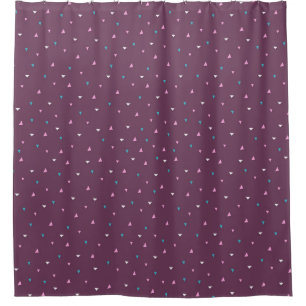 Modern cute pattern with triangles. Vintage illust Shower Curtain