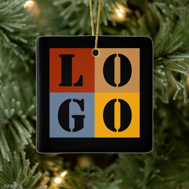 Modern Cute Personalised Gifts Black Simple Ceramic Ornament (Tree)