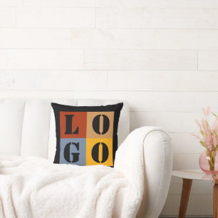 Modern Cute Personalised Gifts Black Simple Cushion