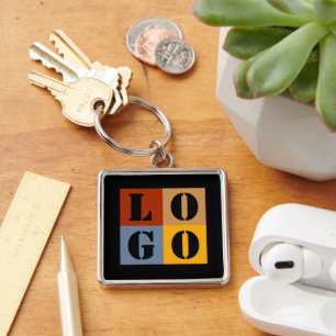 Modern Cute Personalised Gifts Black Simple Key Ring