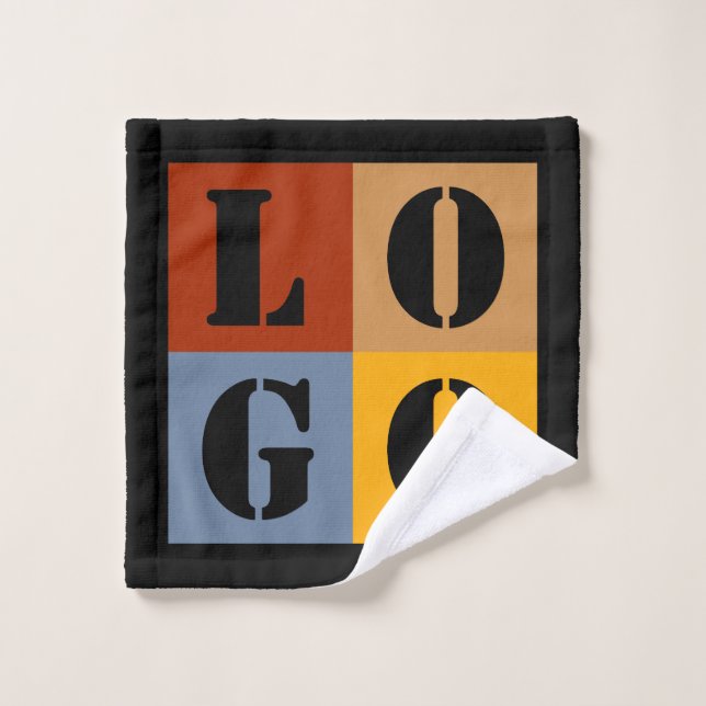 Modern Cute Personalised Gifts Black Simple Wash Cloth (Wash Cloth)