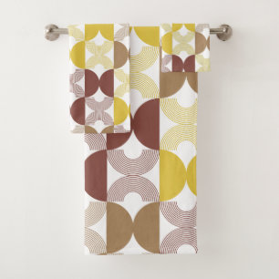 Modern cute retro pattern Arch line art elegant Bath Towel Set