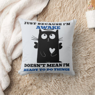 Modern Cute Saint Black Cat Cushion
