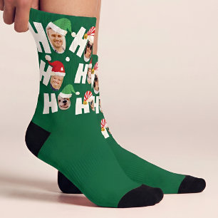 Modern Cute Santa Hats Nine Family Photos Socks