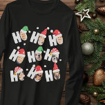 Modern Cute Santa Hats Nine Family Photos T-Shirt<br><div class="desc">This simple and modern design is composed of playful script typography.</div>