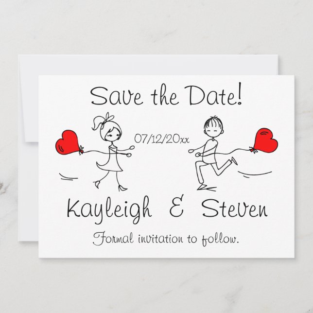 Modern Cute Save the Date (Front)