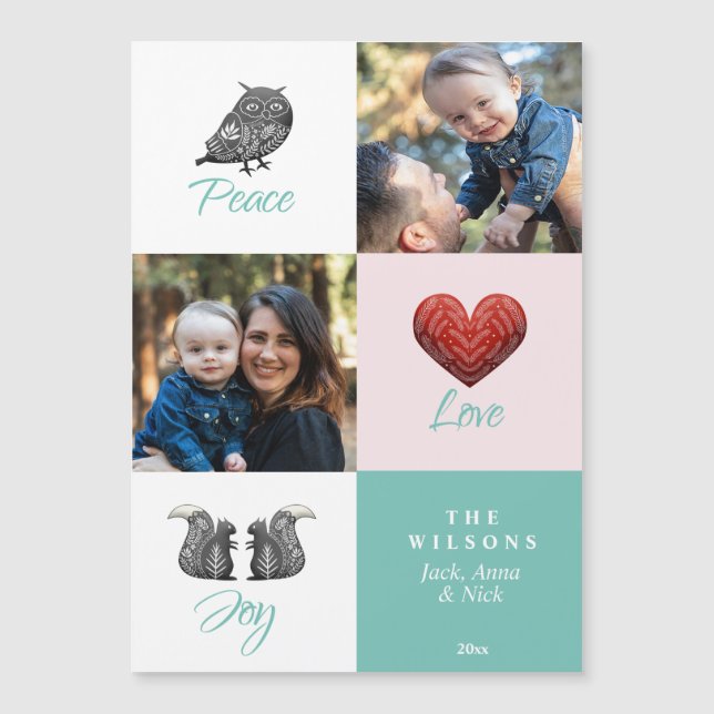 Modern Cute Scandinavian Photo Christmas (Front)