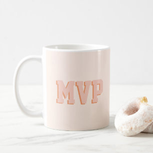 Modern Cute Shadow Print Monogram Initials Custom Coffee Mug