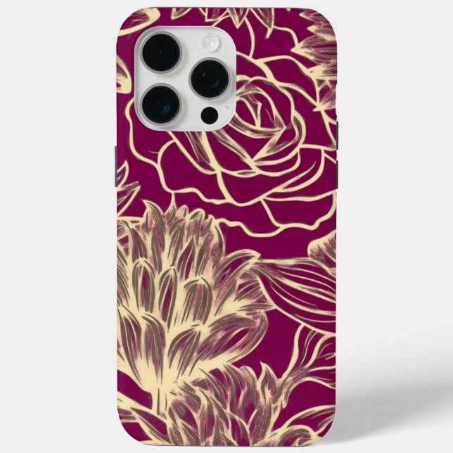 Modern cute  simple glittery florals  Case-Mate iPhone case (Back)