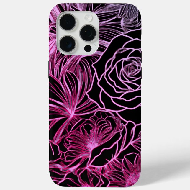 Modern cute  simple glittery florals  Case-Mate iPhone case (Back)