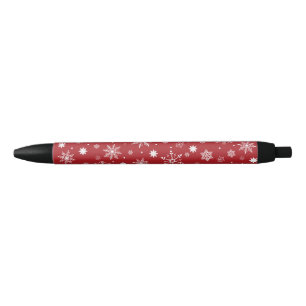 Modern Cute snowflakes pattern Black Ink Pen