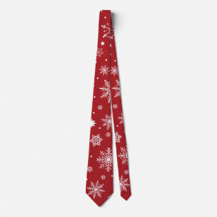 Modern Cute snowflakes pattern Tie