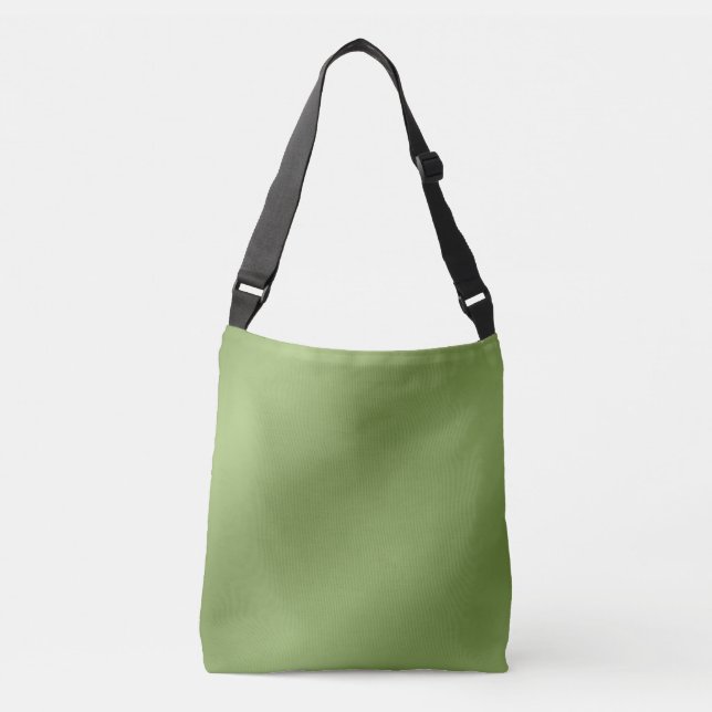 Modern cute Solid Green gradient Wave pattern Crossbody Bag (Front)