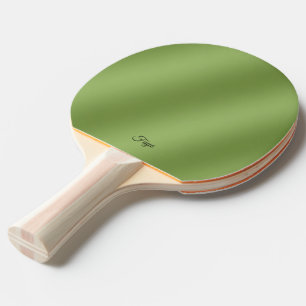 Modern cute Solid Green gradient Wave pattern Ping Pong Paddle