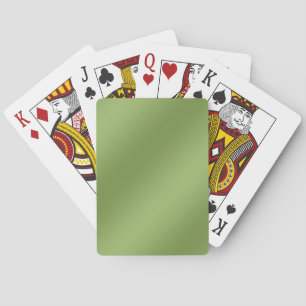 Modern cute Solid Green gradient Wave pattern Playing Cards