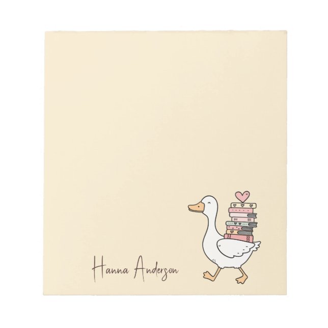 Modern Cute & Stylish Trendy Goose  Notepad (Front)